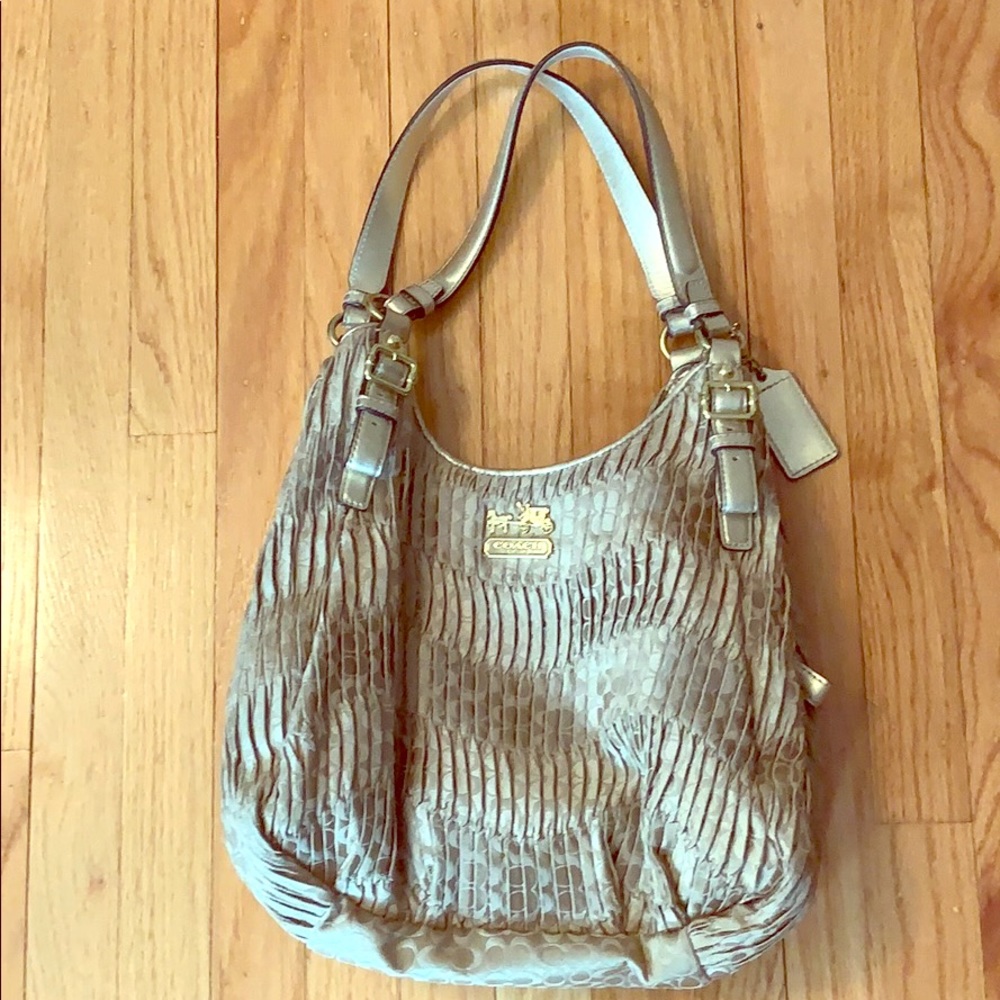 Maggie Mia Gold Coach handbag